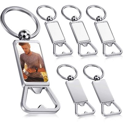 Custom Logo Keychains DIY Creative Sublimation Gift Bag Keychain Pendant Nhiệt chuyển kim loại trống Vòng hình ảnh