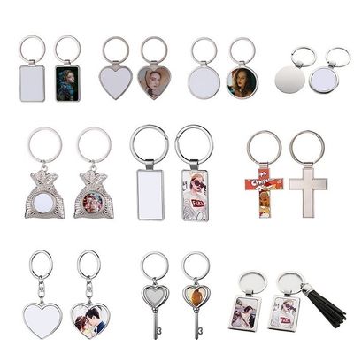 Advertising Promotional Gift Metal Sublimation Alloy Key Chain Blank Llaveros Personalizados Keyring Logo Custom Metal Keychain