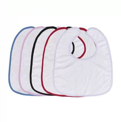 Polyester Cotton Infant Bibs DIY Sublimation Blank Baby Bibs For Heat Transfer Printing