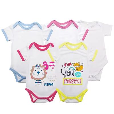 Sublimation Blank Baby Clothes Custom Print Plain Polyester Newborn Rompers Sublimation Baby Onesie