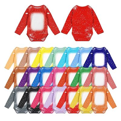Multicolored Tie Dye Polyester Short Sleeve Baby Onesie Blanks For Sublimation Heat Transfer Printing