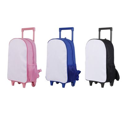 Full Printing Sublimation Blanks Trolley Bags With Wheels Personalized Luggage Bags Custom School Bag For Teenagers Kids