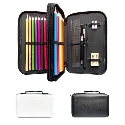 Large Capacity Portable Sublimation Pencil Case Thermal Transfer Printing Blank Art Drawing Stationery Pencil Bag