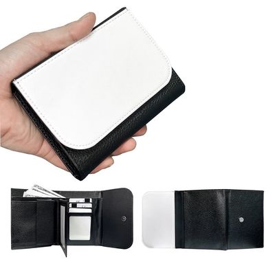 Big Capacity Multiple Card Slots Sublimation Trifold Leather Wallet For Men And Women