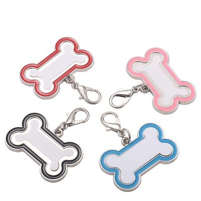 Sublimation Daog tag Blanks Custom Printing Color Edge Bone Shape Pet Id Tag Sublimation Blank Dog Tags
