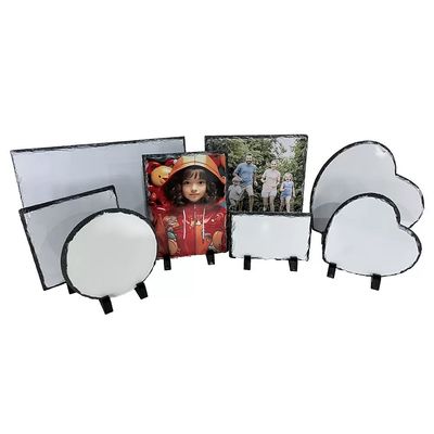 Blank Sublimation Rock Slate Picture Frames Various Shape Sizes Diy Custom Sublimation Photo Slate