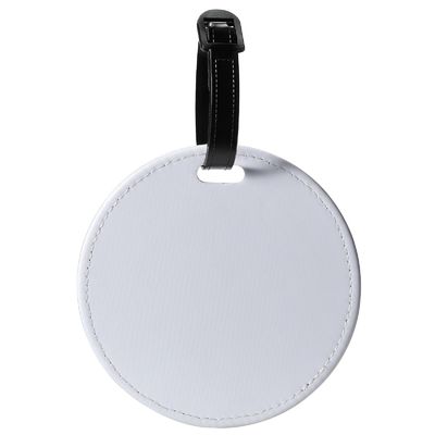 Custom Leather Luggage Tags Round Shape Sublimation Bag Tags