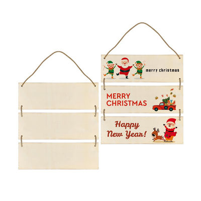 Sublimation Heat Transfer Blank Rectangular Wooden Signage Custom Shape Cut Bamboo Wooden Blank Signage Porch Decoration