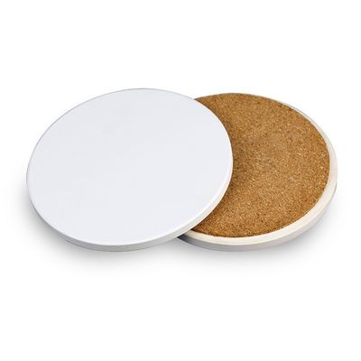 Square White Coated Ceramic Coasters For Sublimation Custom Printed Ceramic Coasters