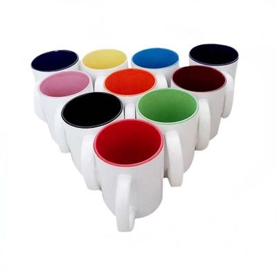 DIY 11oz White Ceramic Sublimation Coffee Mug Inner Color For Sublimation Photo Printing
