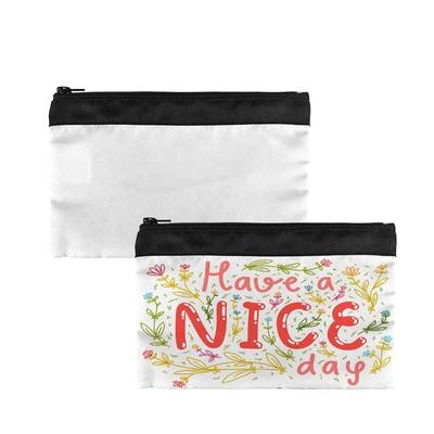 Polyester Blank Sublimation Cosmetic Bags Lipstick Mirror Pencil Pouch Sublimation Makeup Bag Blanks