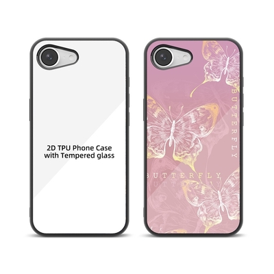 DIY Custom Logo 2D Blank Tempered Glass Sublimation Phone Case For IPhone 16E Mobile Phone Cases Wholesale