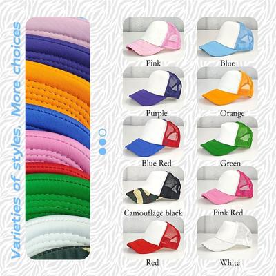 Custom Sublimation Mesh Cap Trucker Cap Colored Hats For Sublimation