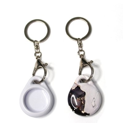 Custom Coated Sublimation Airtag Case Anti-Lost Tracker Blank Sublimation For Airtag Protective Cover With Keychain