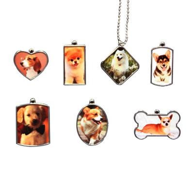 Sublimation Custom Logo Pet Dog Tags Zinc Alloy Blank Sublimation Double Sided Dog Tag