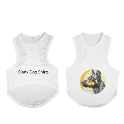 Custom Dog Clothes Diy Photo Printing Polyester Cotton Feel Dog Shirt Sublimation Pet Clothes