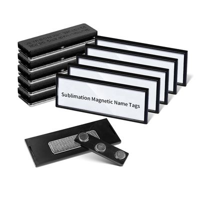 Custom Id Badge Blanks Sublimation Magnetic Name Tags With Aluminum Sheet Plastic Sublimation Name Badge