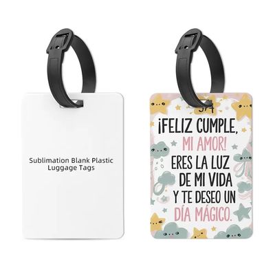 Ετικέτες αποσκευών υπολίμανσης Χωρίς χρώμα Τυπική διπλής όψης PBT πλαστική ετικέτα αποσκευών υπολίμανσης