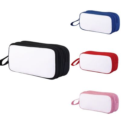 School Stationery Sublimation Pencil Case Blank Custom Print Canvas Pen Bag Women Casual Cosmetic Bag