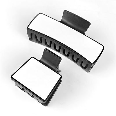 Blank Plastic Sublimation Hair Clips Double-Sided personalized Hair Claw Clip With Aluminum Sheet