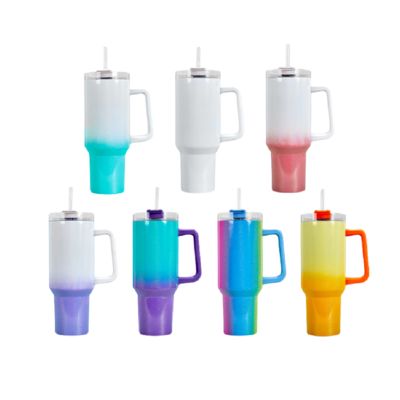 Stainless Steel Blank 40oz Sublimation Tumbler With Handle Custom Tumblers With Logo