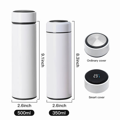 Sublimation Blank Vacuum Smart Reminder Thermos Flask Led Digital Temperature Display Stainless Steel Water Bottle