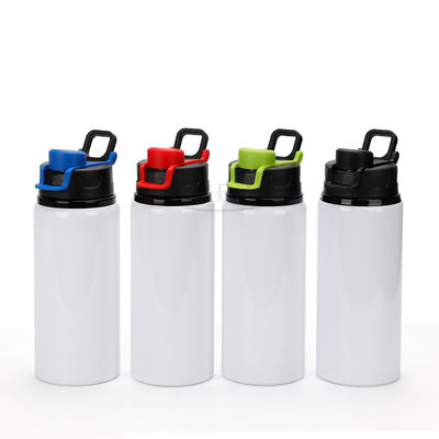 Sublimation Blanks 600ml White Aluminum Sport Water Bottle Portable For Heat Press Transfer Printing