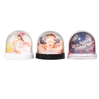 DIY Custom Printing Plastic Sublimation Snow Globe With Aluminum Sheet Or Cardboard Blank Liquid Photo Frame