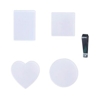 DIY Printed Sublimation Blank Acrylic Car Photo Clip Custom Car Sunshade Decoration