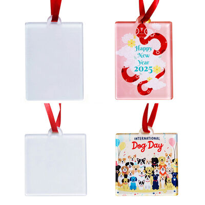 Sublimation Blank Acrylic Car Hanging Pendant Diy Printing Acrylic Christmas Decoration Blank Acrylic Ornaments
