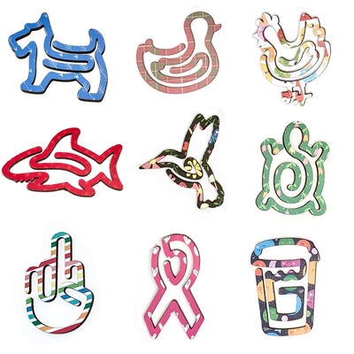 Creative DIY Printing Blank Acrylic Sublimation Pins Heat Transfer Acrylic Decorative Paper Clips