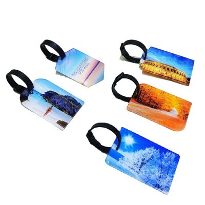 Anti-perte personnalisé de bagages acryliques étiquettes blanches pour l'impression de photos de sublimation
