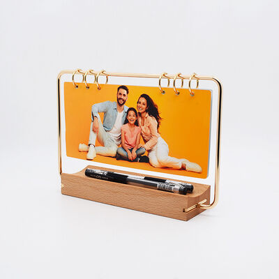 Creative Double Sided Blank Sublimation Calendar Frame Display And Holder With Printable 7 PET Sheets