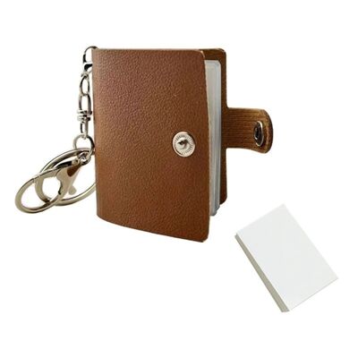 Portable Diy Sublimation Mini Photo Album Keychain Custom PU Leather With Inner PVC Pages Blank Photo Frame Keyring