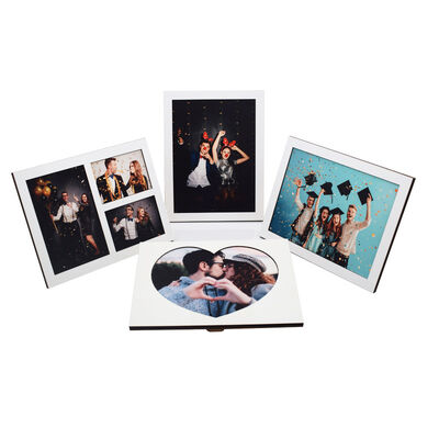 Vintage Blank Sublimation MDF Photo Frame With Printable Matte Cardboard Custom Wood Frames