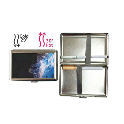 Stainless Steel Color-Changing Sublimation Cigarette Case Custom Cigarette Holder