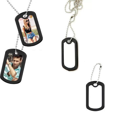 Personalized Blank Stainless Steel ID Metal Dog Tags Name Tag Sublimation Dog Tag Blanks