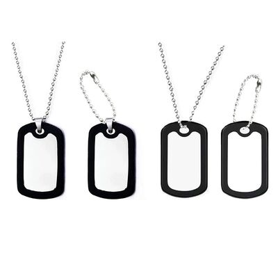 Personalized Blank Stainless Steel ID Metal Dog Tags Name Tag Sublimation Dog Tag Blanks