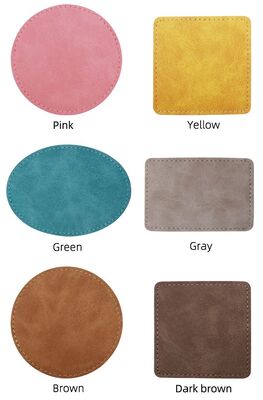 다양한 모양의 의류 브랜드 액세서리용 승화 PU 가죽 모자 패치 열전사 로고 패치