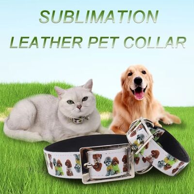 PU Leather Sublimation Dog Collar Blanks With Adjustable Quick Release Buckle For Puppy Personalized Pet Collar