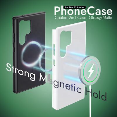 3D Coated 2 In 1 Tough Blank Sublimation Samsung  S25 Plus Ultra Magnetic Case Diy Custom Print Galaxy Magsafe Case