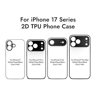 Iphone 17 Series Sublimation Glass TPU Phone Cases with Precise Hole Custom Iphone Case
