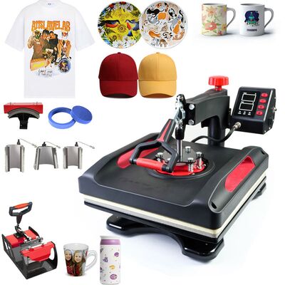 12 In 1 Combo Heat Press Machine 15X15 T Shirt Printing Machine 38*38cm Flat Press Machine