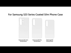 白色空白色上昇コーティング スリム電話ケース サムソンS24 25 23 3D上昇ケース