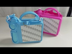 昇華ランチボックスブランク、ウォーターボトル付き、カスタマイズ印刷、子供用昇華プラスチックキッズ