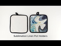 カスタマイズされた昇華プレースマットブランク リネンとポリエステル昇華鍋つかみブランク