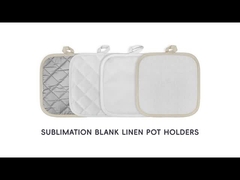 カスタマイズされた昇華プレースマットブランク リネンとポリエステル昇華鍋つかみブランク