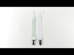 パーソナライズド プリント可能なロゴ ポリエステル リボン 赤ちゃんの乳首クリップ