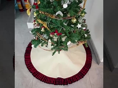 DIY カスタムプリント リネン サブライメーション クリスマスツリースカート