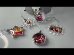 昇華用ブランククリスマスオーナメント 高透明プラスチック スノーフレークボール